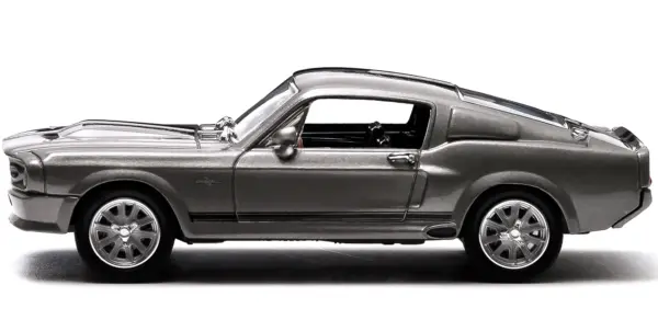 1967 Ford Mustang Custom "Eleanor" Gray Metallic with Black Stripes "Gone in 60 Seconds" (2000) Movie 1/43 Diecast Model Car by Greenlight #2