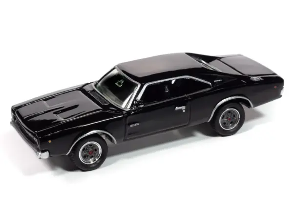 1968 Dodge Charger R/T Black "John Wick" (2014) Movie "Pop Culture" 2025 Release 1 1/64 Diecast Model Car by Johnny Lightning #2