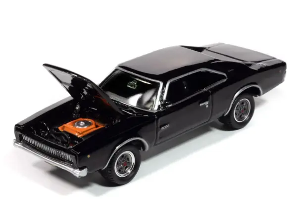 1968 Dodge Charger R/T Black "John Wick" (2014) Movie "Pop Culture" 2025 Release 1 1/64 Diecast Model Car by Johnny Lightning #3