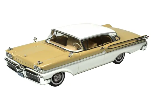 1958 Mercury Park Lane Mayfair Yellow and Marble White Limited Edition to 200 pieces Worldwide 1/43 Model Car by Goldvarg Collection #2