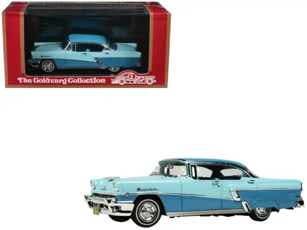 1956 Mercury Montclair Phaeton Lauderdale Blue and Niagara Blue with Blue Interior Limited Edition to 200 pieces Worldwide 1/43 Model Car by Goldvarg Collection #1