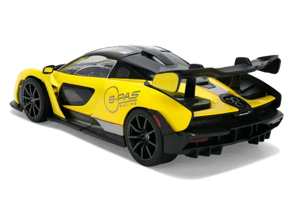 McLaren Senna "8-PAS Racing" Yellow Metallic with Black Top "Hyper-Spec" Series 1/24 Diecast Model Car by Jada #5
