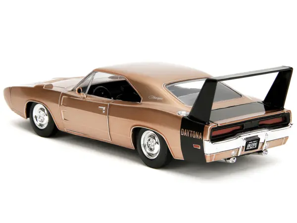 1969 Dodge Charger Daytona Bronze Metallic with Black Tail Stripe "Bigtime Muscle" Series 1/24 Diecast Model Car by Jada #5