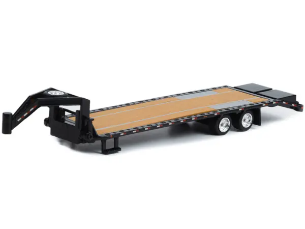 Gooseneck Trailer Black (In Box) 1/64 Diecast Model Car by Greenlight #2