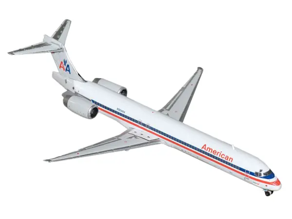 McDonnell Douglas MD-90 Commercial Aircraft "American Airlines" (N904RA) White with Blue and Red Stripes 1/400 Diecast Model Airplane by GeminiJets #2