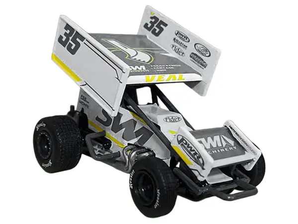 Winged Sprint Car #35 Jamie Veal "SWI Earthworks" White (2025) 1/50 Diecast Model Car by ACME #3