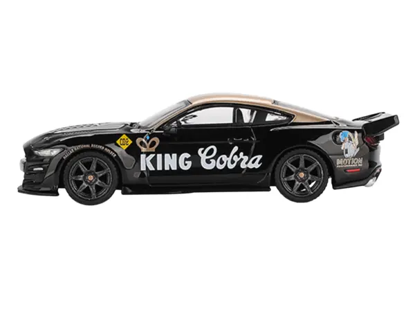 Shelby GT500 Dragon Snake Concept "King Cobra" Black with Gold Metallic Top Limited Edition 1/64 Diecast Model Car by Mini GT #2