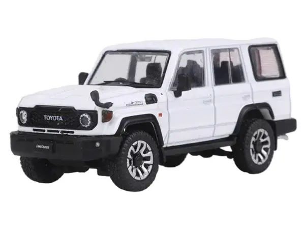 Toyota Land Cruiser (J76) RHD (Right Hand Drive) White 1/64 Diecast Model Car by GCD #2