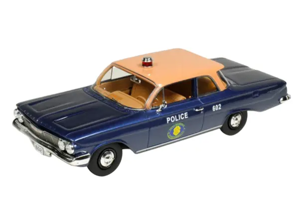 1961 Chevrolet Biscayne "Nassau County Police Department" Blue Metallic with Beige Top Limited Edition to 150 pieces Worldwide 1/43 Model Car by Goldvarg Collection #2
