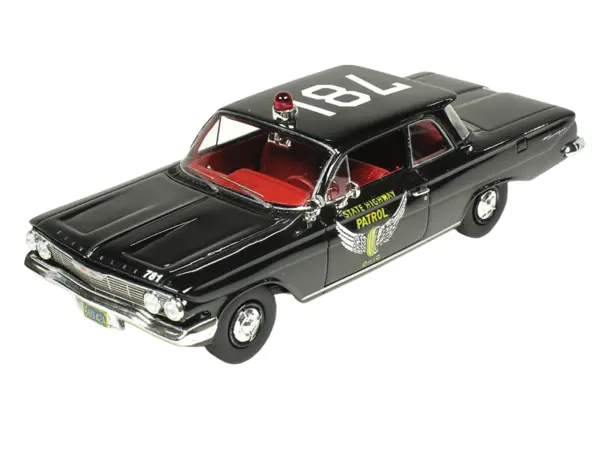 1961 Chevrolet Biscayne "Ohio State Highway Patrol" Black with Red Interior Limited Edition to 150 pieces Worldwide 1/43 Model Car by Goldvarg Collection #2