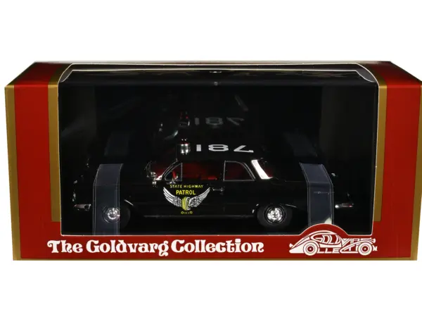 1961 Chevrolet Biscayne "Ohio State Highway Patrol" Black with Red Interior Limited Edition to 150 pieces Worldwide 1/43 Model Car by Goldvarg Collection #3