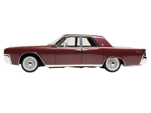 1962 Lincoln Continental Royal Red Metallic with Red Interior Limited Edition to 200 pieces Worldwide 1/43 Model Car by Goldvarg Collection #4