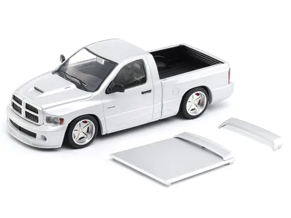 2003 Dodge Ram SRT-10 Pickup Truck Silver Metallic 1/64 Diecast Model Car by Shoom64 Models #2