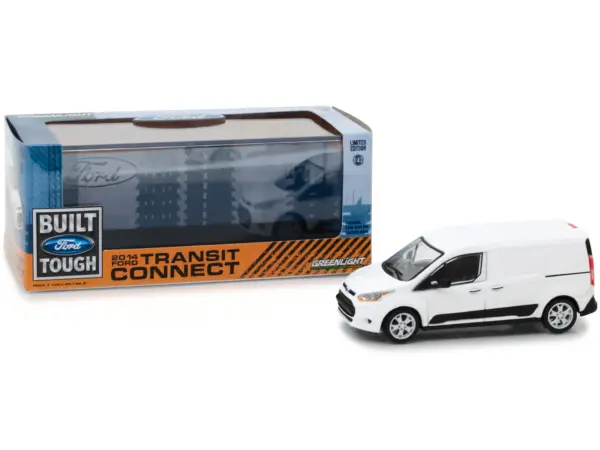 2014 Ford Transit Connect (V408) Van White 1/43 Diecast Model by Greenlight #4
