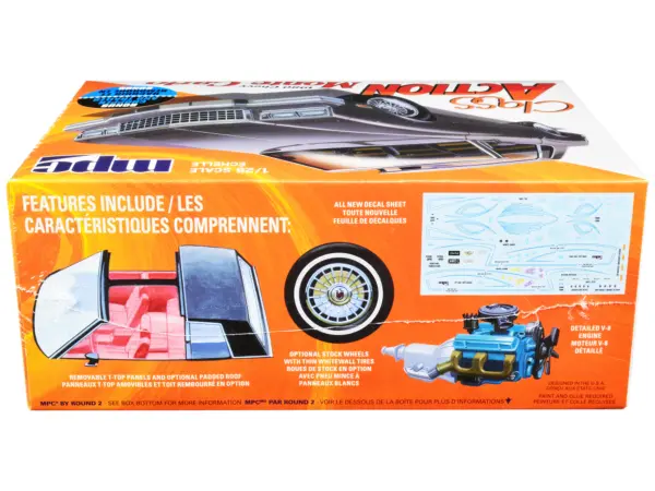 Skill 2 Model Kit 1980 Chevrolet Monte Carlo "Class Action" with Motorcycle and Trailer (Skill 2) 1/25 Scale Model Car by MPC #3