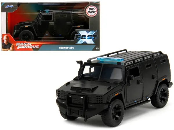 Agency SUV Matt Black "Fast X" (2023) Movie "Fast & Furious" Series 1/32 Diecast Model Car by Jada #1