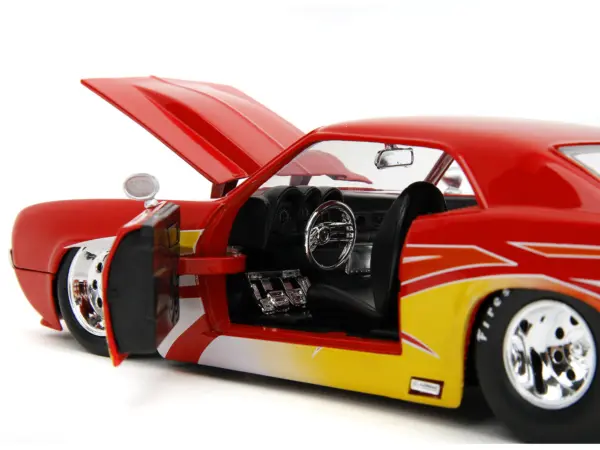 1969 Chevrolet Camaro Red with Graphics "BigTime Muscle" Series 1/24 Diecast Model Car by Jada #3