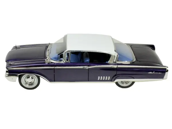 1960 Mercury Park Lane 4 Door Sedan Marine Blue Metallic with White Top and Blue Interior Limited Edition to 200 pieces Worldwide 1/43 Model Car by Goldvarg Collection #4