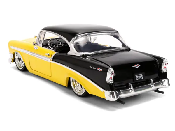 1956 Chevrolet Bel Air Yellow and Black "Bigtime Muscle" Series 1/24 Diecast Model Car by Jada #5