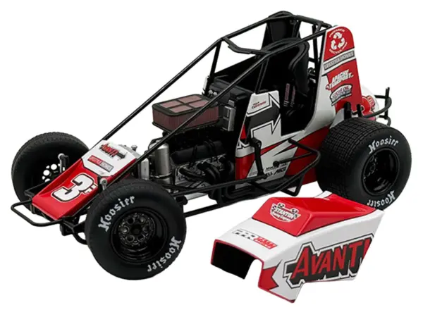 USAC Sprint Car #3P Kyle Cummins "Avanti" Champion "USAC Sprint Car National Championship" (2025) 1/18 Diecast Model Car by ACME #2