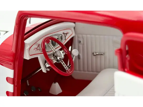 1932 Ford 3 Window Coupe "Peppermint Twist" Red with White Graphics Limited Edition to 372 pieces Worldwide 1/18 Diecast Model Car by ACME #3