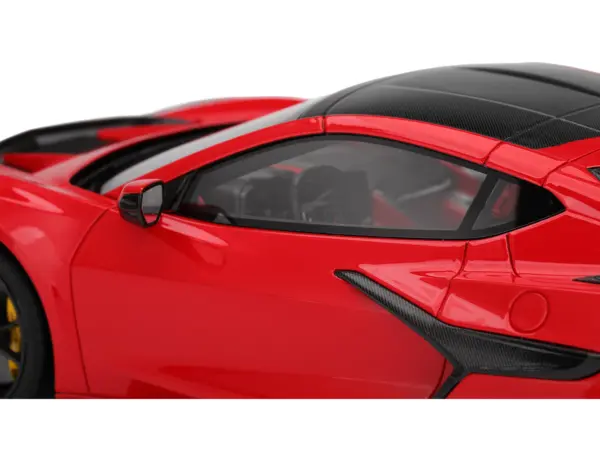 Chevrolet Corvette ZR1 Torch Red with Carbon Top 1/18 Model Car by Top Speed #2