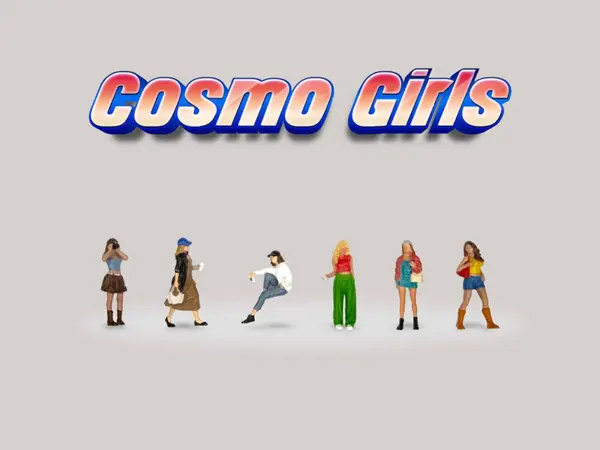 "Cosmo Girls" 6 piece Diecast Figure Set (6 Figures) Limited Edition for 1/64 Scale Models by American Diorama #2