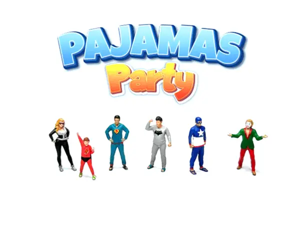 "Pajamas Party" 6 piece Diecast Figure Set (6 Figures) Limited Edition for 1/64 Scale Models by American Diorama #2