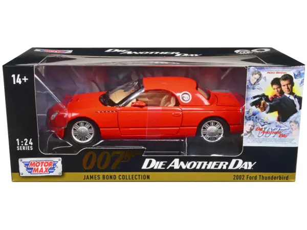 2002 Ford Thunderbird Orange James Bond 007 "Die Another Day" (2002) Movie "James Bond Collection" Series 1/24 Diecast Model Car by Motormax #1