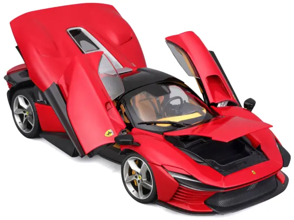 Ferrari Daytona SP3 Red with Black Top "Signature Series" 1/18 Diecast Model Car by Bburago #2