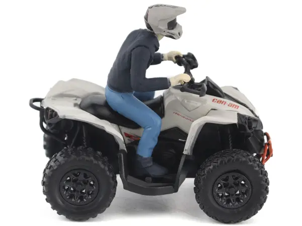 Can-Am Renegade X XC 1000R ATV Chalk Gray with Driver Figure 1/32 Diecast Model by BRP Models #2