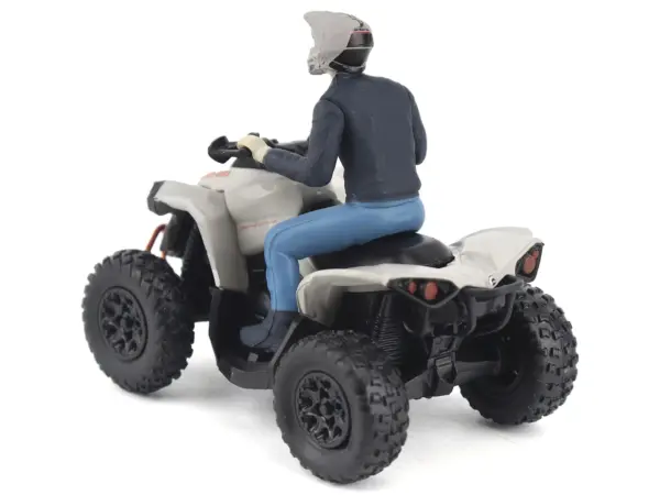 Can-Am Renegade X XC 1000R ATV Chalk Gray with Driver Figure 1/32 Diecast Model by BRP Models #3
