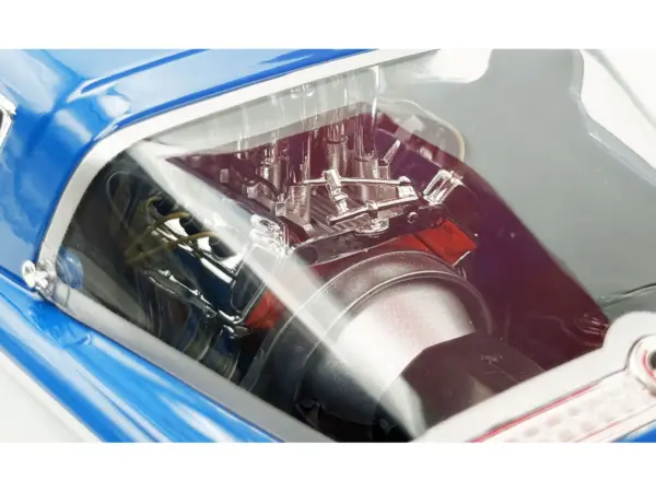 1966 Plymouth Barracuda "Hemi Hustler" Blue with White Stripes Limited Edition to 374 pieces Worldwide 1/18 Diecast Model Car by ACME #4