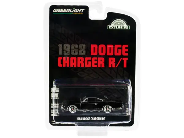 1968 Dodge Charger R/T Black "Hobby Exclusive" 1/64 Diecast Model Car by Greenlight #2