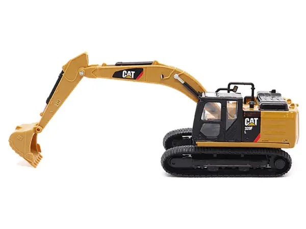 CAT Caterpillar 320F L Hydraulic Excavator Yellow and Black 1/64 Diecast Model by Diecast Masters #3