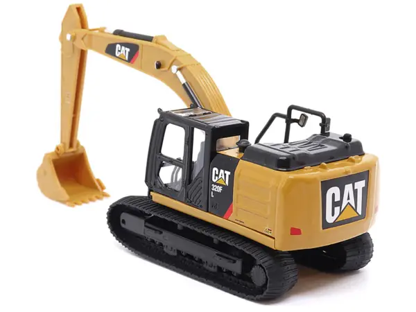 CAT Caterpillar 320F L Hydraulic Excavator Yellow and Black 1/64 Diecast Model by Diecast Masters #4