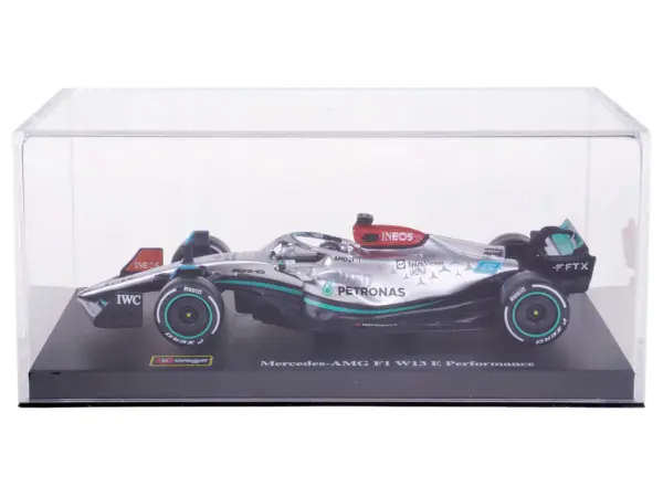 Mercedes-AMG F1 W13 E Performance #63 George Russell "F1 Formula One World Championship" (2022) with Display Case 1/43 Diecast Model Car by Bburago #4