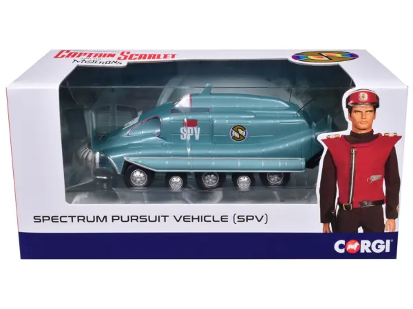 Spectrum Pursuit Vehicle (SPV) Blue Metallic "Captain Scarlet and the Mysterons" (1967-1968) TV Series Diecast Model by Corgi #3