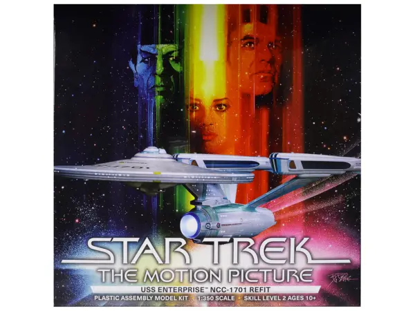 Skill 2 Model Kit U.S.S. Enterprise NCC-1701 Refit Spaceship "Star Trek: The Motion Picture" (1979) Movie 1/350 Scale Model by Polar Lights #1