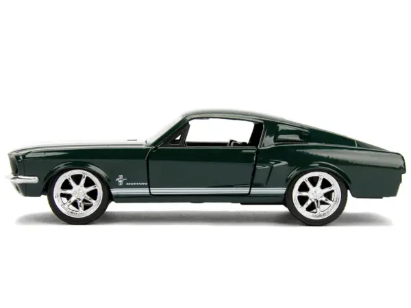 Sean's Ford Mustang Dark Green with White Stripes "Fast & Furious" Movie 1/32 Diecast Model Car by Jada #3