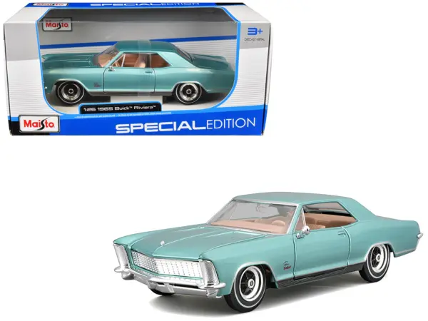 1965 Buick Riviera Gran Sport Light Blue Metallic "Special Edition" Series 1/26 Diecast Model Car by Maisto #1