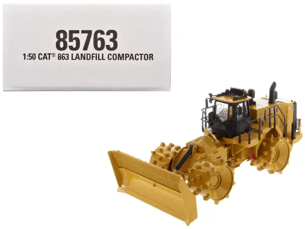 CAT Caterpillar 836 Landfill Compactor Yellow "High Line" Series 1/50 Diecast Model by Diecast Masters #1
