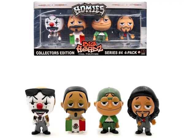"Homies Big Headz" Series 4 Collector's Edition 4-Pack of Figures by Homies #1