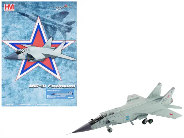 Mikoyan MIG-31K Foxhound D Interceptor Aircraft "Long Range Aviation Command" Russian Air Force "Air Power Series" 1/72 Diecast Model by Hobby Master #1