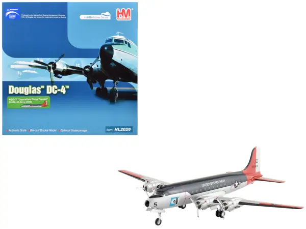 Douglas R5D-3 Skymaster Transport Aircraft "Operation Deep Freeze" (1950s) United States Navy "Airliner Series" 1/200 Diecast Model by Hobby Master #1