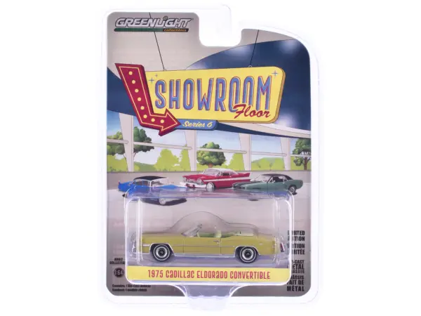 1975 Cadillac Eldorado Convertible Florentine Gold Firemist "Showroom Floor" Series 6 1/64 Diecast Model Car by Greenlight #1