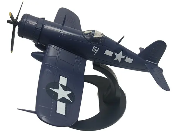 Vought F4U-1D Corsair Fighter Aircraft "Robert Wade VMF-323 Death Rattlers Yontan Airfield Okinawa" (1945) United States Marine Corps "Planes of World War II" Series 1/72 Diecast Model Airplane by Luppa #2
