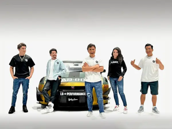 "Team Liberty Walk" 5 piece Figure Set for 1/18 Scale Models by American Diorama #2