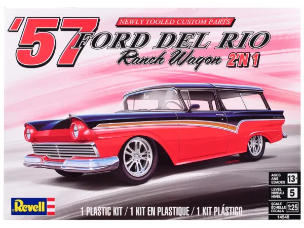 Level 5 Model Kit 1957 Ford Del Rio Ranch Wagon 2-in-1 Kit 1/25 Scale Model by Revell #1