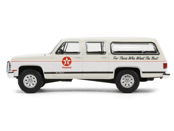 1990 Chevrolet Suburban "Texaco" Cream and White "Texaco Special Edition" Series 1 1/64 Diecast Model Car by Greenlight #2